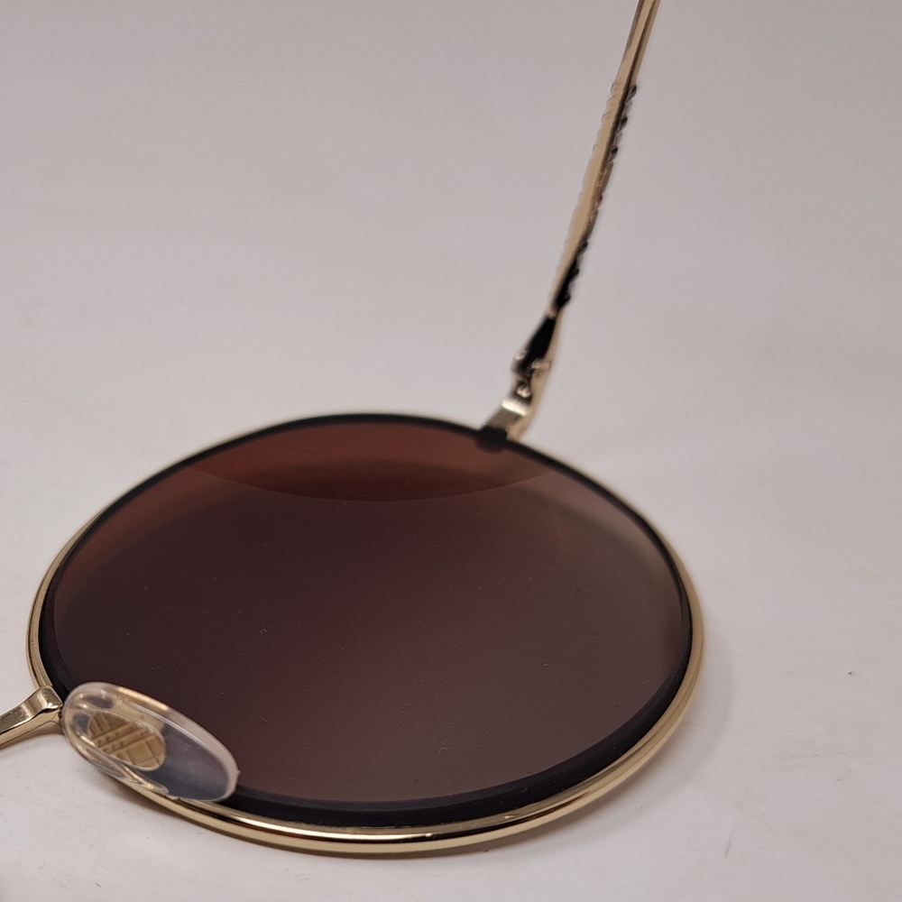 NWT Burberry Sunglasses Frames Only Round Gold Metal Full B3132 58-19-140 - Picture 13 of 14